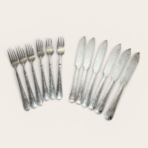 Rogers RPNS Silverplate Flatware Forks Knives Ornate Victorian Replacement's